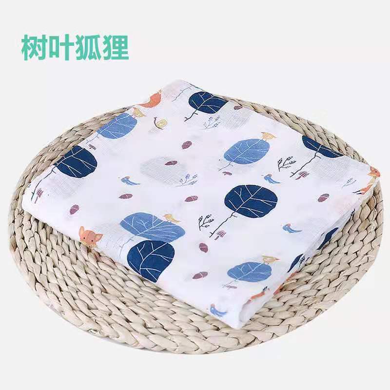 Newborn Baby 2 Layers Muslin Swaddle 100% Cotton Soft Baby Gauze Blanket Infant Diaper Mixed Pattern Towel Baby Shower Gift