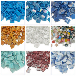 DIY Wholesale Colorful Mosaic Glass Art Tiles Loose Piece Bulk DIY Smalti