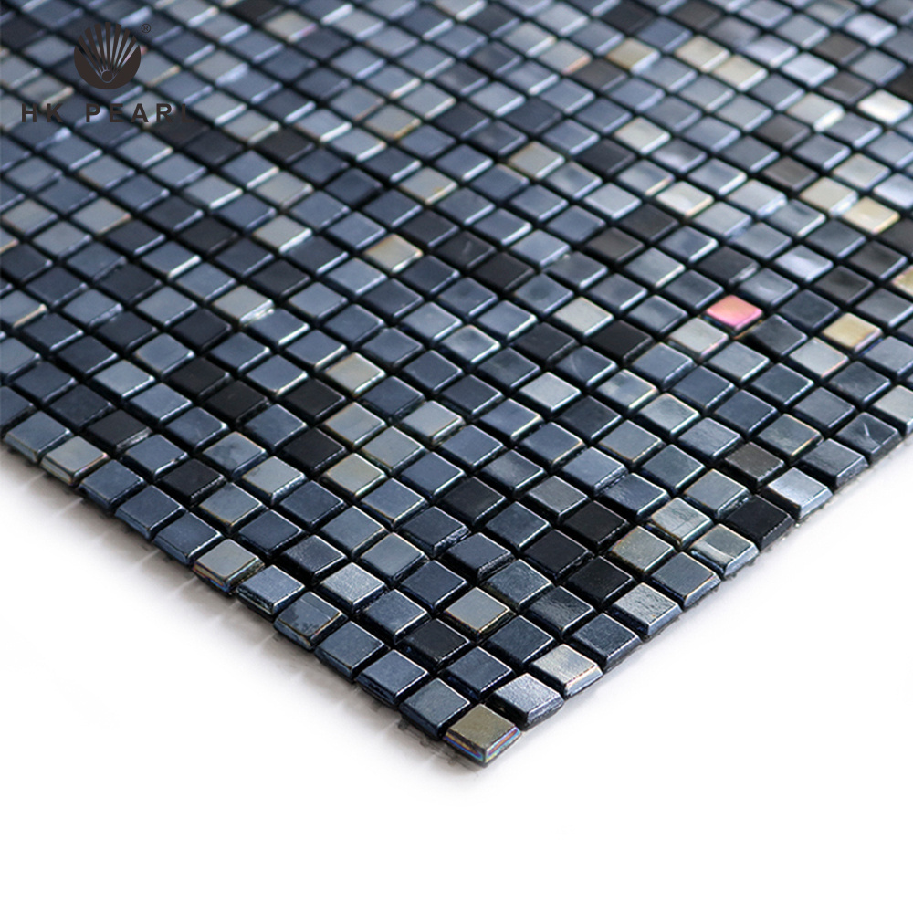 Square Tile Grid Wall Decor Hot Melt Glass Tile Roman Backsplash Mosaic For Sale