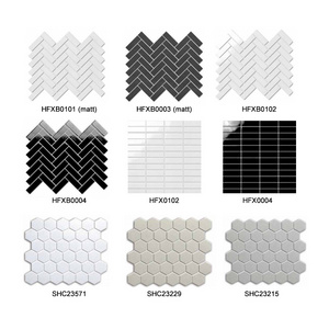 New Design Herringbone Mosaic Tile For Bathroom Wall Mosaic Floor Kitchen White Herringbone Porcelain Tiles Mosaics Backsplash