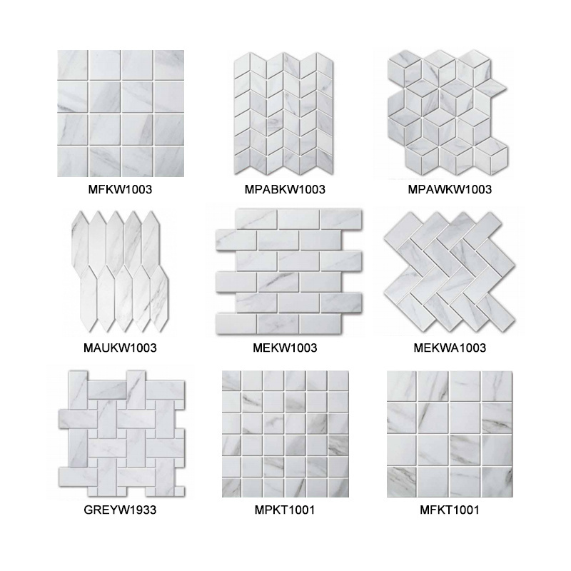 New Design Herringbone Mosaic Tile For Bathroom Wall Mosaic Floor Kitchen White Herringbone Porcelain Tiles Mosaics Backsplash