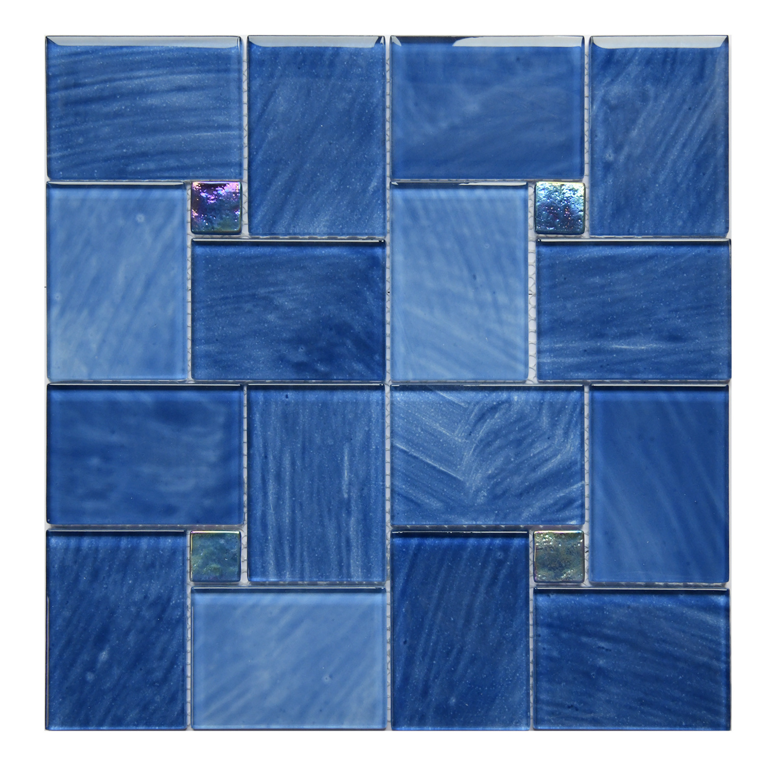 Gradual Changing Blue White Crystal Mosaic tile for Swimming Pool bathroom kitchen backsplash Decoration Wall Stair tile