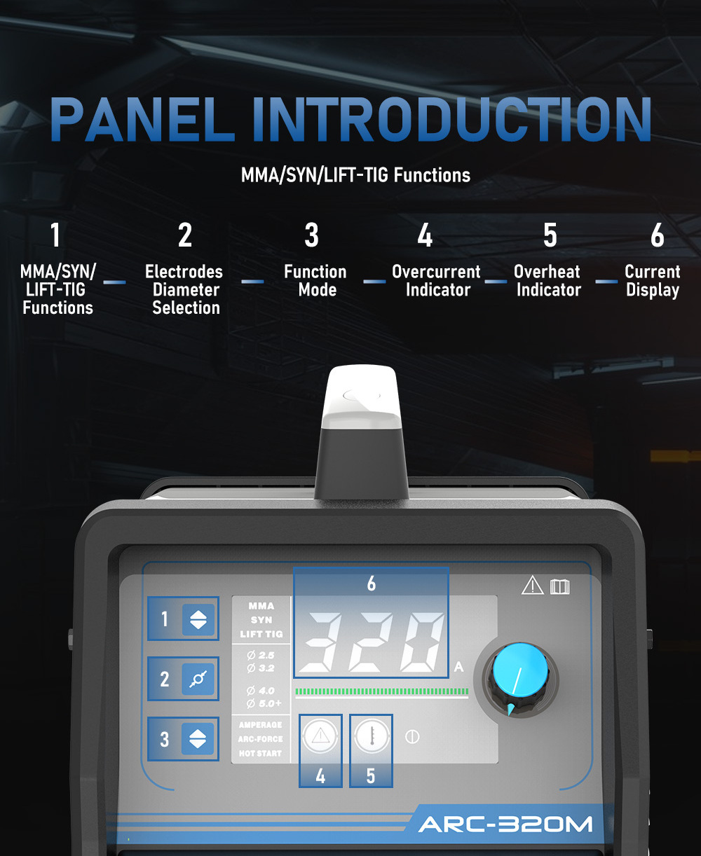 MOSDAR ARC-320M IGBT Inverter Manual Metal ARC Welder 320A 380V Portable LIFT-TIG Digital MMA Stick Welders Other ARC Welders