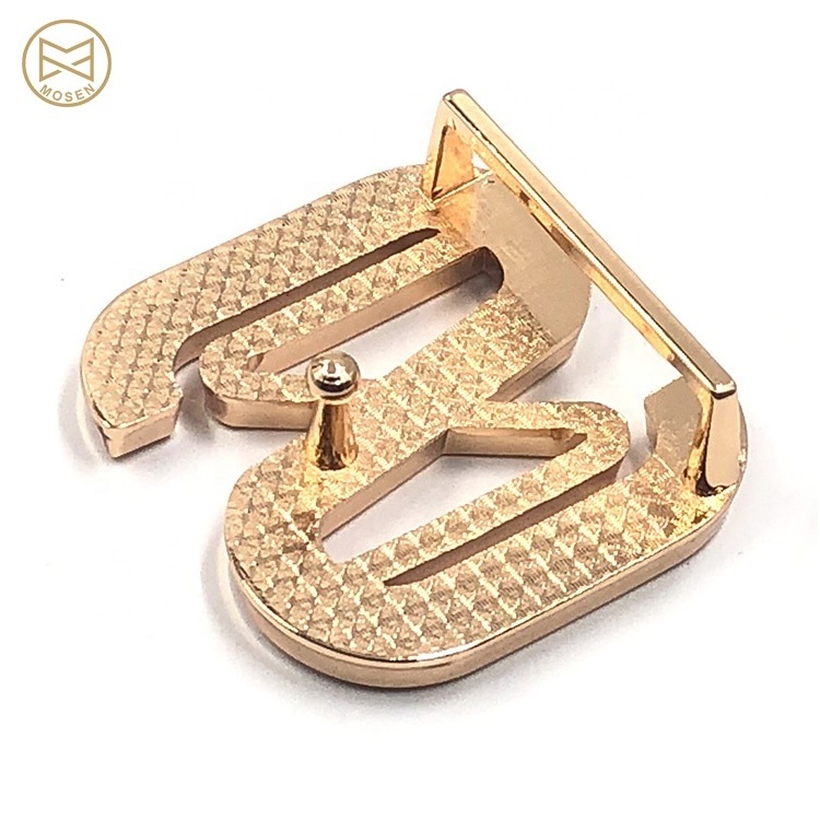 Modern and Elegant Zinc Alloy Custom Metal Logo Name Belt Buckles For Female