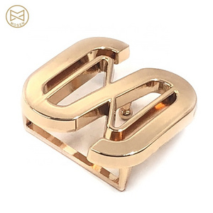 Modern and Elegant Zinc Alloy Custom Metal Logo Name Belt Buckles For Female