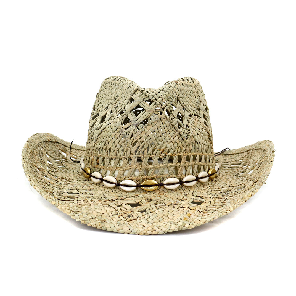 high quality new style promotional unisex straw western beach cowboy&cowgirl large brim sun hat made in China