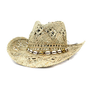 high quality new style promotional unisex straw western beach cowboy&cowgirl large brim sun hat made in China