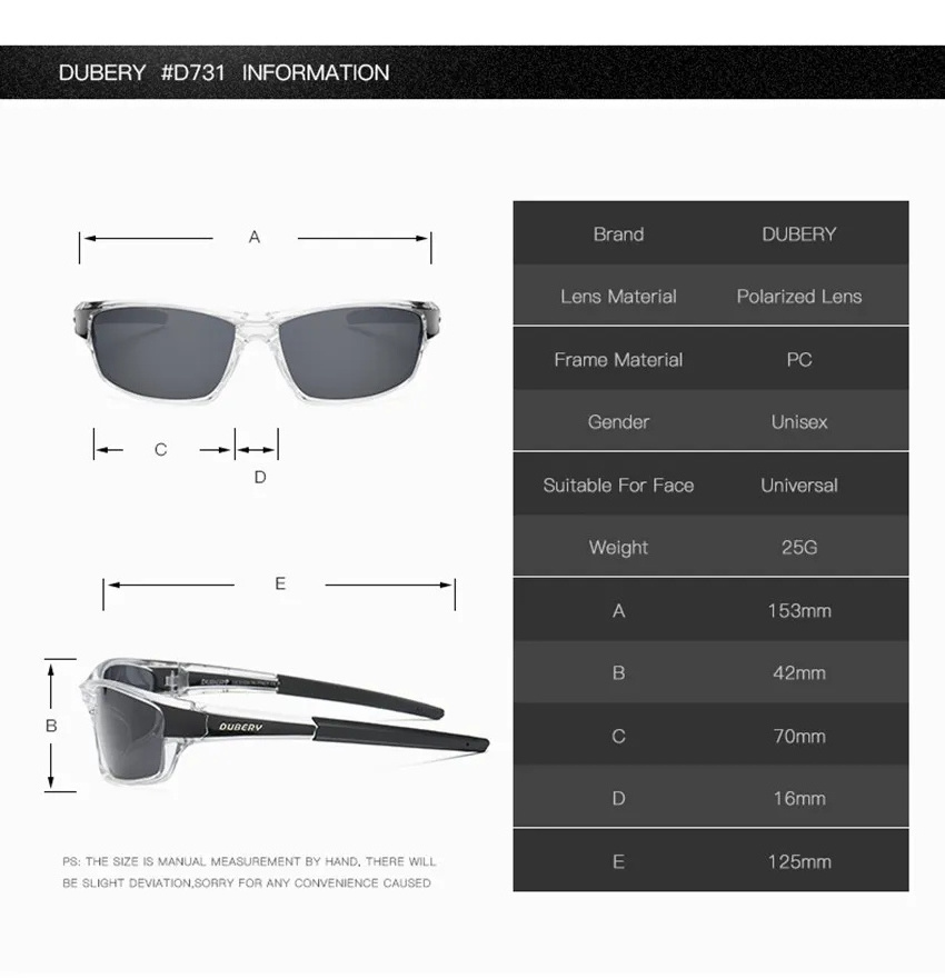 DUBERY retro polarized sunglasses D620 European and American sports sunglasses men driving riding sunglasses