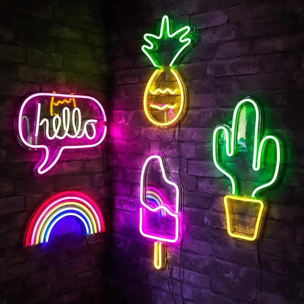 Wall Art Sign Bedroom Decoration Rainbow Hanging Fashion Custom Neon Animal Lights Night Lamp Led Neon Light For Home Party Hol