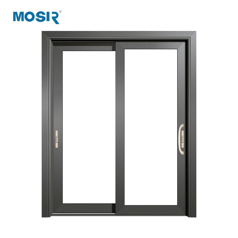 Thermal Break Sliding Patio Doors Aluminium Sliding Glass Stainless Steel Tempered Aluminum Automatic Windproof Modern 2.6mm