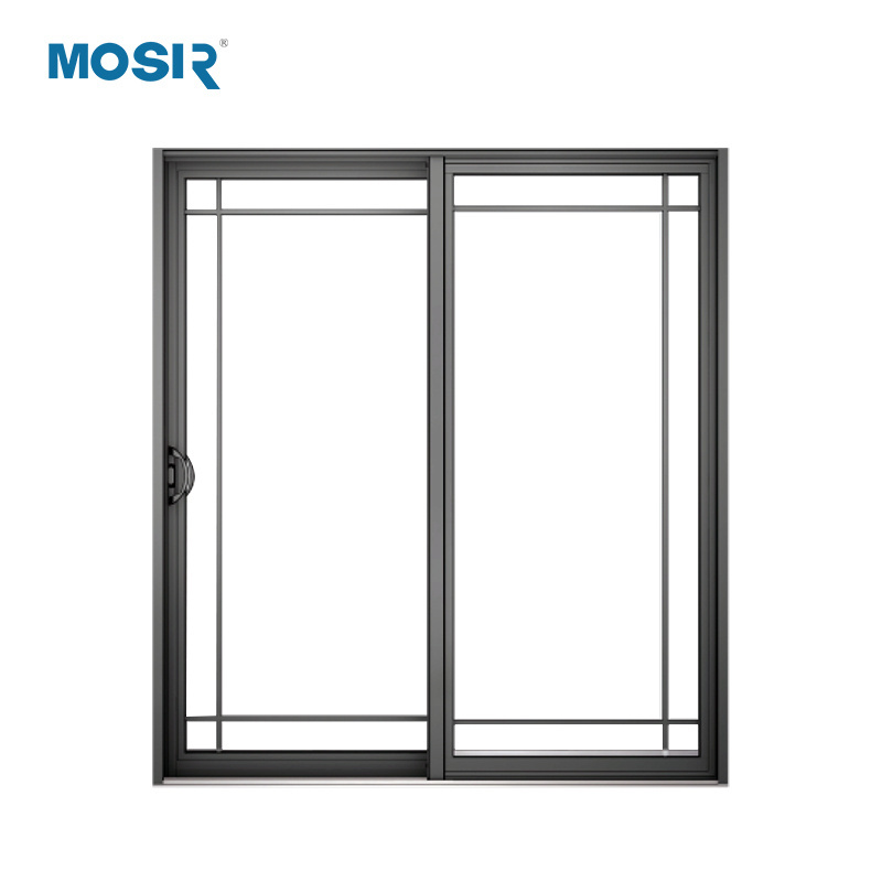 Thermal Break Sliding Patio Doors Aluminium Sliding Glass Stainless Steel Tempered Aluminum Automatic Windproof Modern 2.6mm