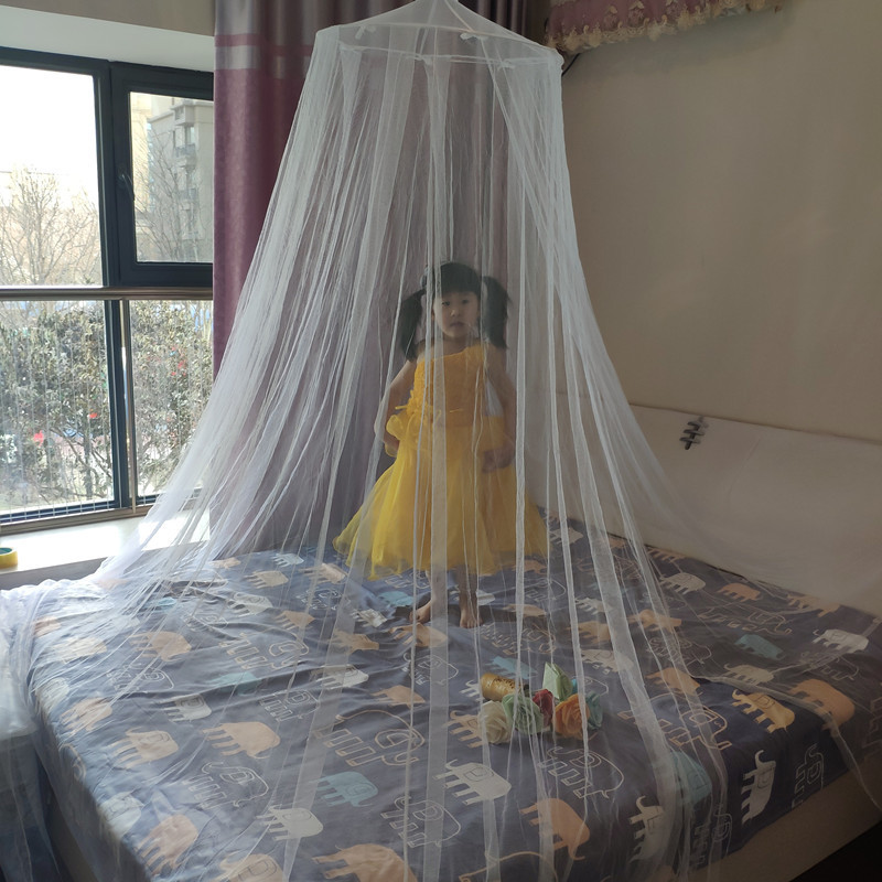 100% Polyester Round Dome Hanging Mosquito Nets Beds Mosquito Net Tents Full Coverage Baby Bed Umbrella Mosquito Net