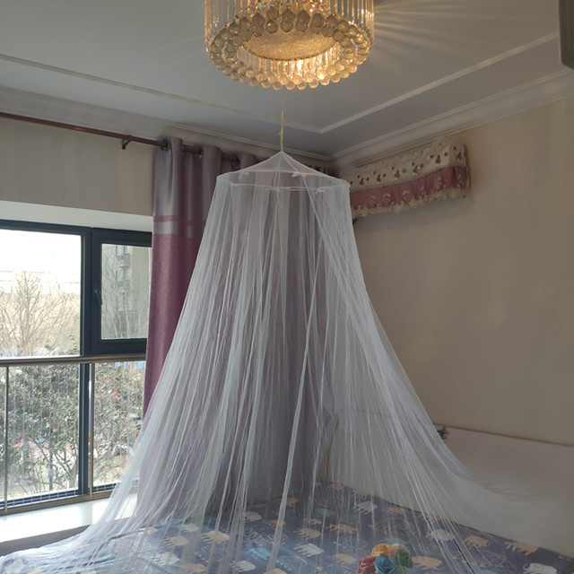 100% Polyester Round Dome Hanging Mosquito Nets Beds Mosquito Net Tents Full Coverage Baby Bed Umbrella Mosquito Net