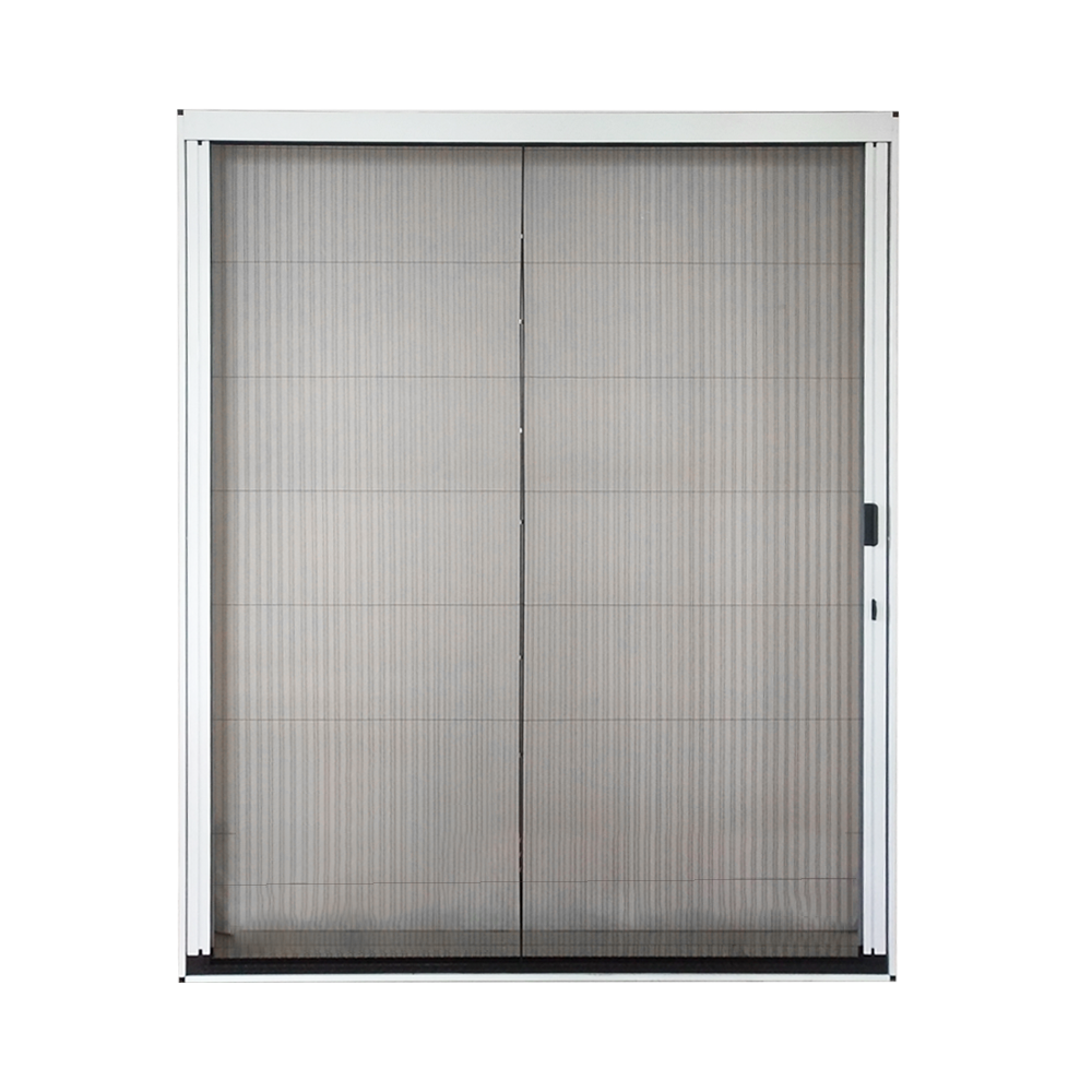 Push-Pull Retractable Removable Accordion Screen Door Aluminum Sliding Door With Fly Screen