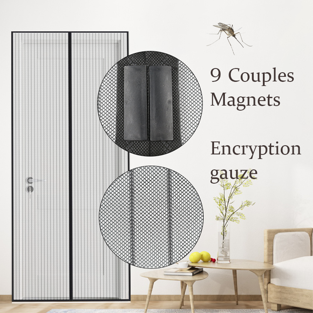 Magnetic Door Mosquito Net Screen DIY Hands-Free Summer Anti-Mosquito Insect Encryption Magnetic Mesh Fly Screen Door Curtain