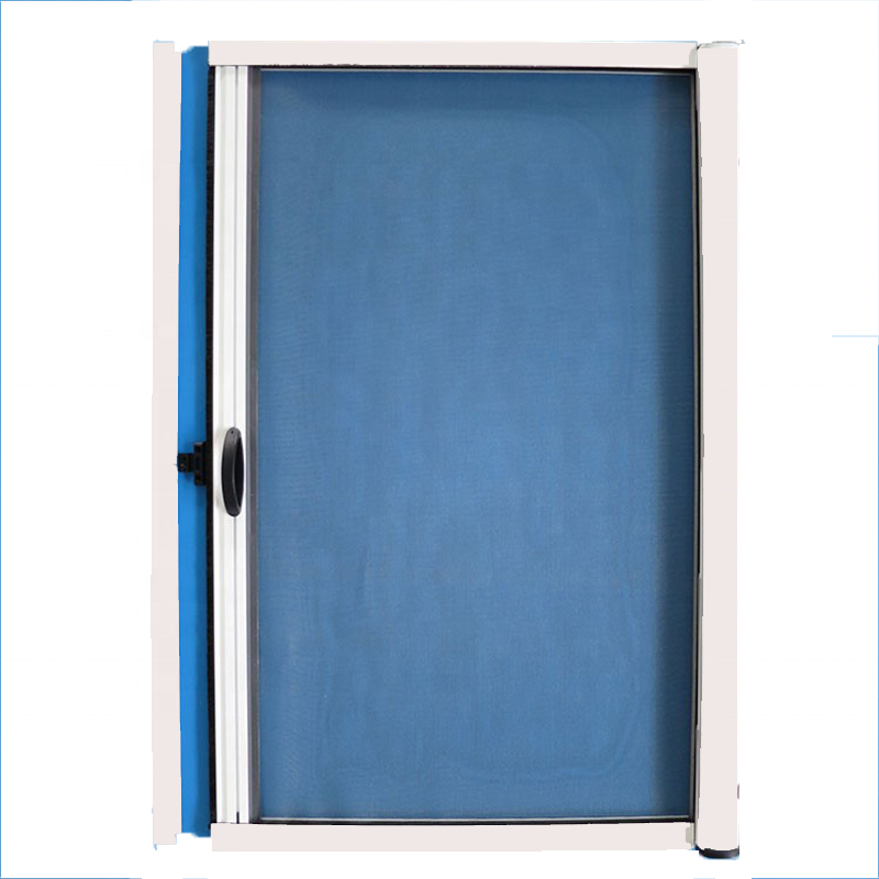 Aluminum Horizontal Retractable Door Insect Mosquito Net In Roll Sliding Door With Screen