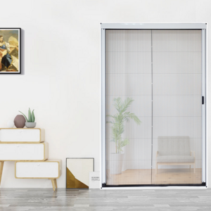 Retractable Fly Screen For Sliding Doors Light Weight Waterproof Organ Folding Plisse Screen Door With Chain