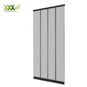 Lamella Door Aluminium Profil Moustiquaire Curtain Separated Polyester Fly Screen Mesh Screen Patio Door Mosquito Curtains