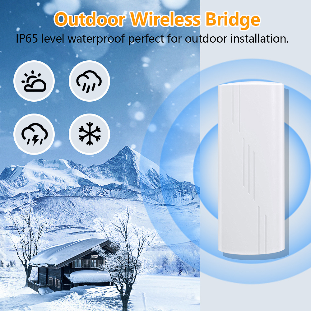 5.8G 16dBi 1200M PoE Power 5KM Extender mobile signal booster network free to air wifi receiver Wifi Outdoor CPE Wireless Bridge