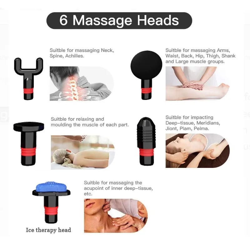 Mostar Professional Massage Gun Body Massager Pistolet De Massage High Frequency Vibration Fascial Gun With Heated Function