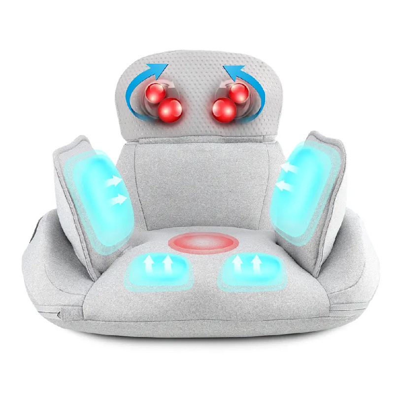 Custom cushion massage butt massage cushion vibration shiatsu Back Massager cushion with Heat