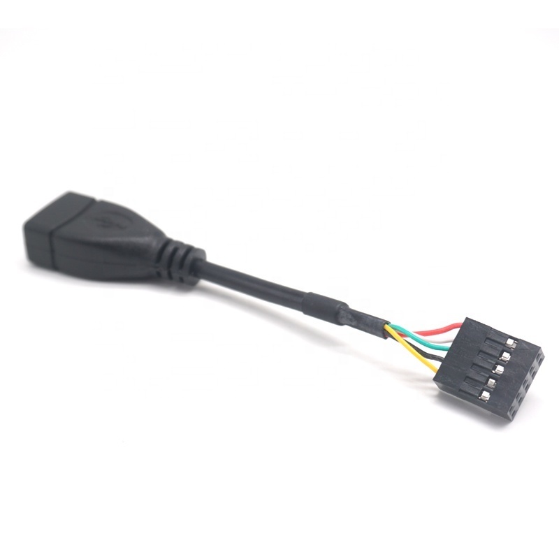 USB Header to Motherboard USB 2.0 Adapter Cable USB 2.0 Type A Female to Dupont 9 Pin Female Header Motherboard Cable Cord 4inch