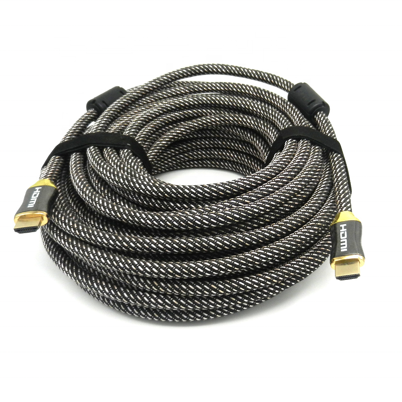 manufacture 2022  OEM customized Male to Male1080p 2.0 v 4k 60hz gold-plated hdmi cables 4k hdmi gold 15m