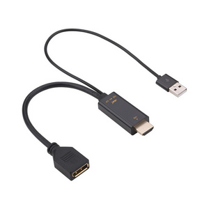 4k 60hz high performance HDMI Male To Displayport Female Adapter With USB Power cable hdmi to dp converter cable