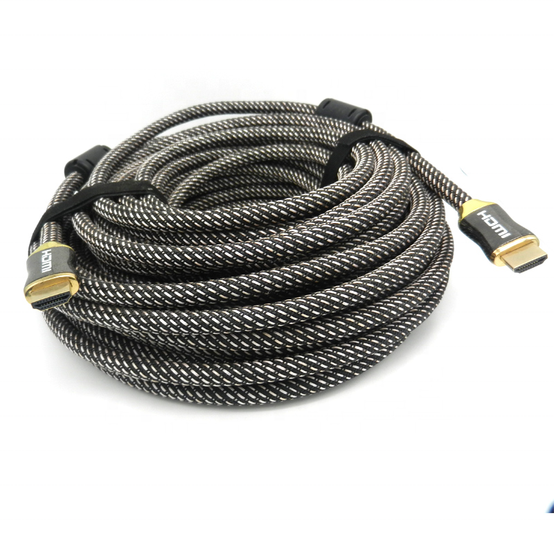 manufacture 2022  OEM customized Male to Male1080p 2.0 v 4k 60hz gold-plated hdmi cables 4k hdmi gold 15m