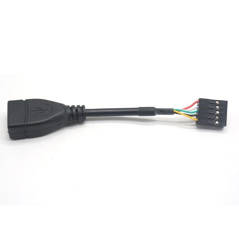 USB Header to Motherboard USB 2.0 Adapter Cable USB 2.0 Type A Female to Dupont 9 Pin Female Header Motherboard Cable Cord 4inch