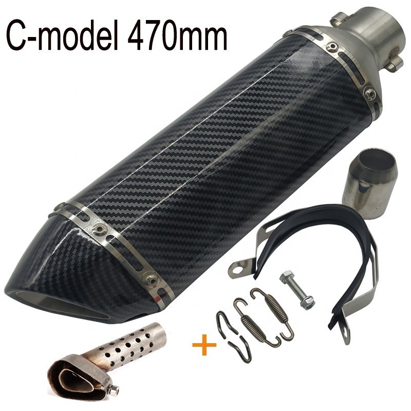 Factory Hot Selling Motorcycle Muffler With DB Killer Silencer Stainless Steel Carbon Fiber Material Tip motorcycle exhaust