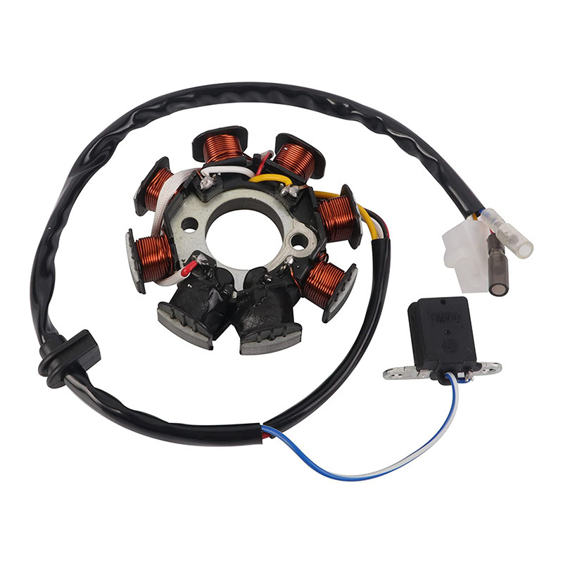 Motorcycle GY6 150cc Magneto Stator for GY6 50cc 80cc 100cc Ignition Coil 4-wire AC 8-pole Motocross Accessories