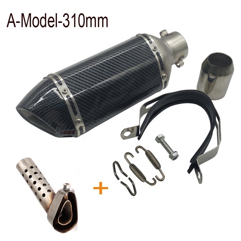 Factory Hot Selling Motorcycle Muffler With DB Killer Silencer Stainless Steel Carbon Fiber Material Tip motorcycle exhaust