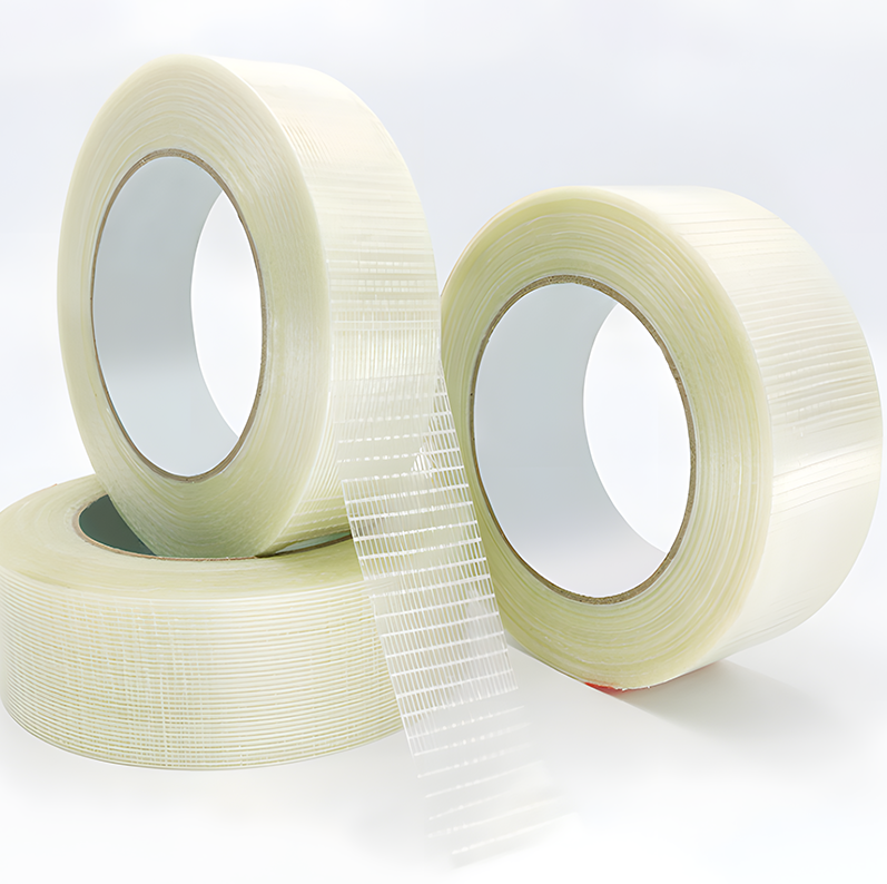 Heavy Duty Battery Reinforced Glass Self Adhesive Strapping Fiber Fiberglass Filament Tape For Li-Ion Battery