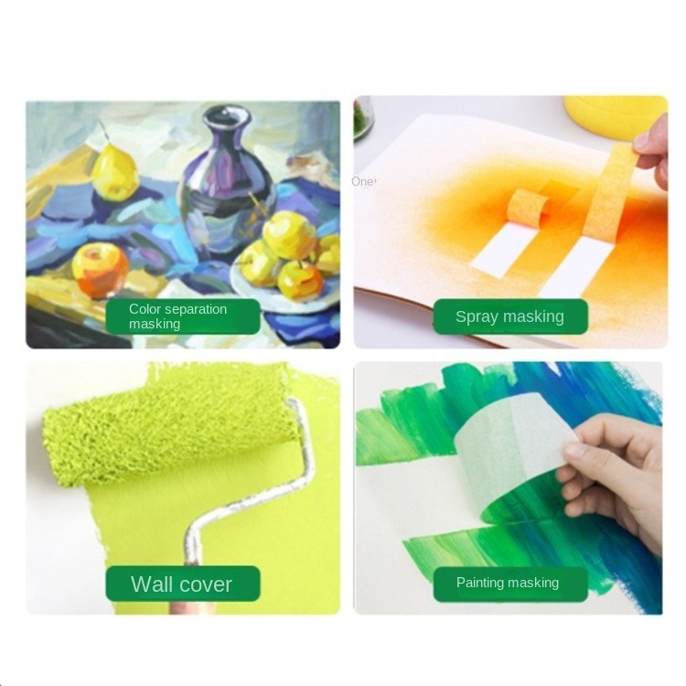 Painting Covering Tape,Car Automotive Masking Tape,Soft Textured Masking Tape Protective Crepe Paper Tape For Painting