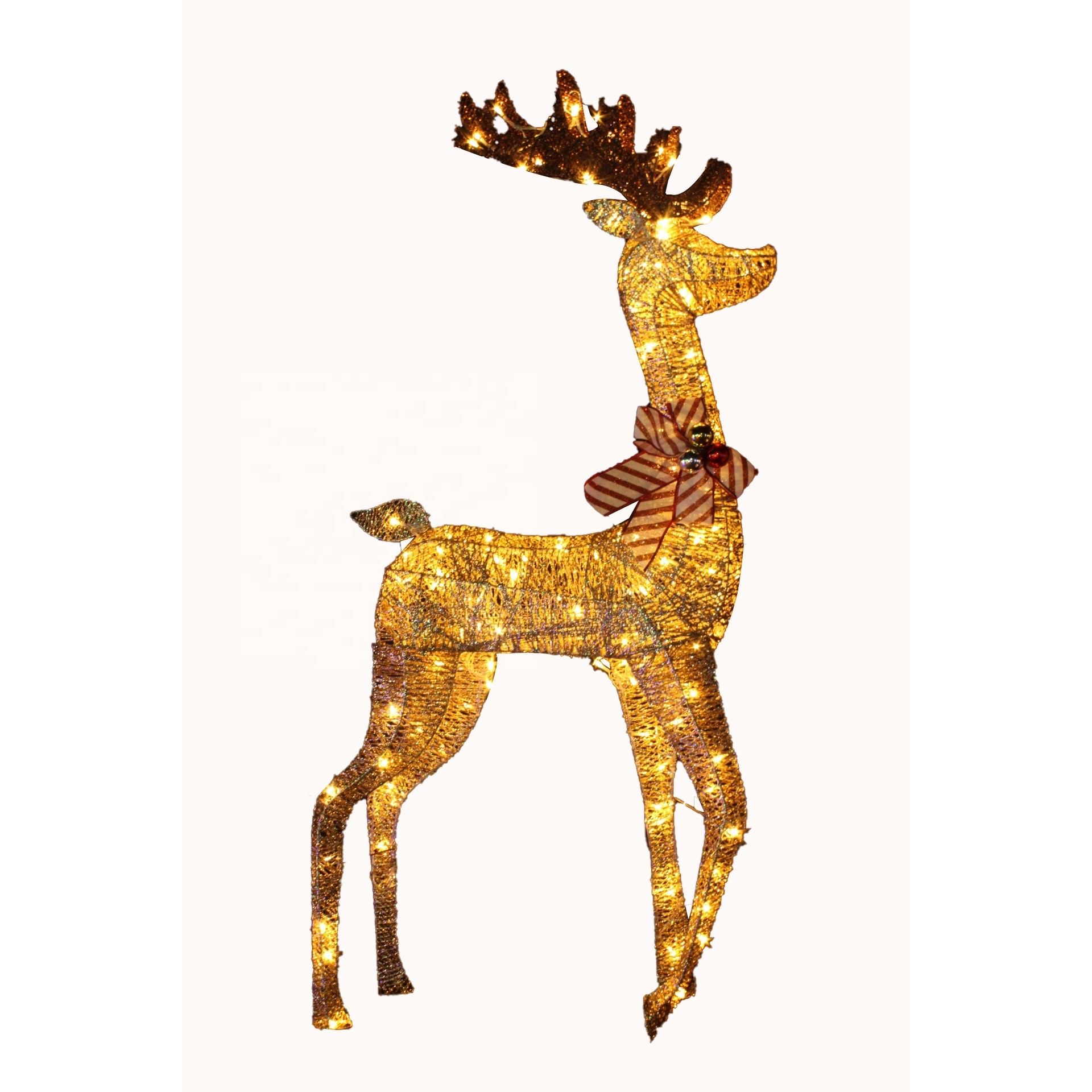 Christmas Deer  Warm White lighted Deer Outdoor Clod White Color Box Battery Case 80 Reno Reno 7 Led Snow Candles Dinosaur Light