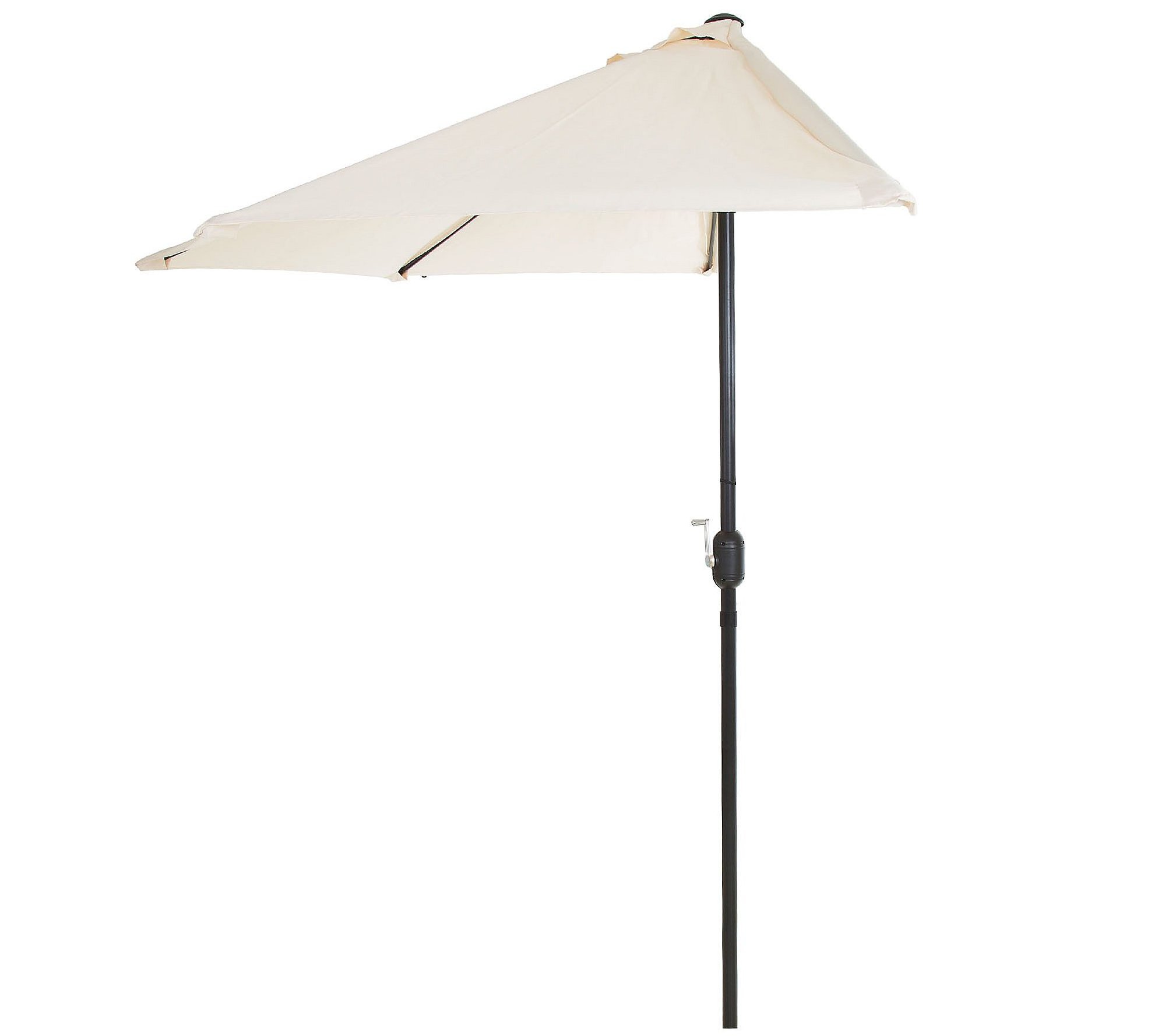 9FT Balcony Steel Middle Pole Garden Outdoor Sunshade Market Half Round Patio Umbrella