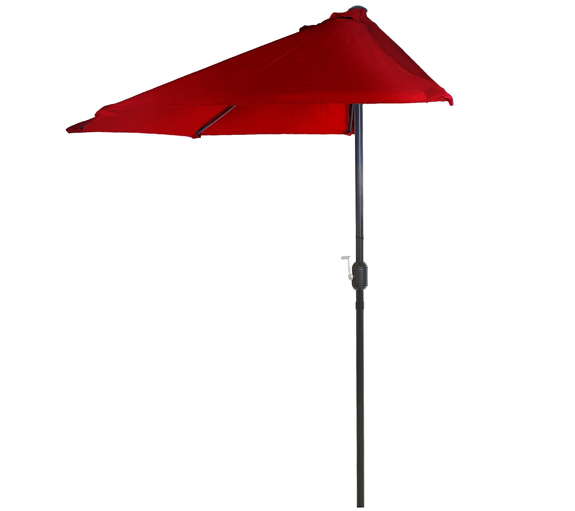 9FT Balcony Steel Middle Pole Garden Outdoor Sunshade Market Half Round Patio Umbrella