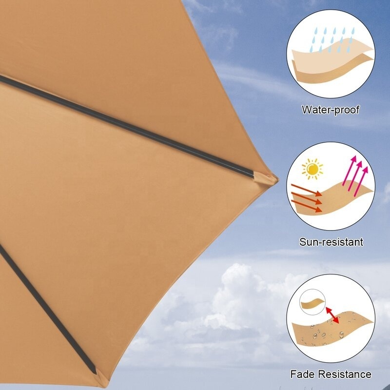 14X9FT Extra Large Two Roof Sunshade Rectangular Garden Furniture Patio Outdoor Double Sided Twin Offset Cantilever Umbrella