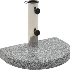 Parasol Base Granite 10 kg Curved Grey Garden Outdoor Living Umbrella & Parasol Accessories Half Round Outdoor Base