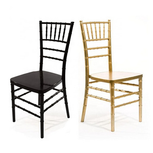 Resin acrylic black and gold chiavari wedding chair