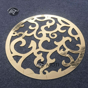 Luxury wedding dining table mat decorative centerpieces round gold acrylic placemat for event party