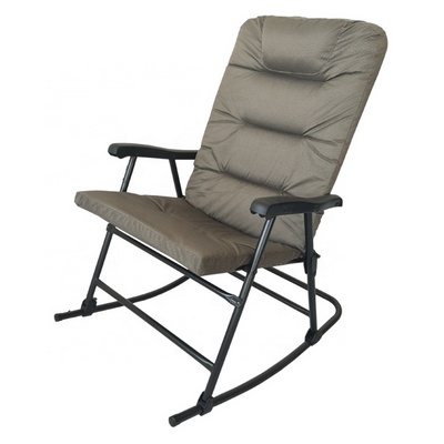 Outdoor Garden Steel Folding Cushion Rocking Beach Camping Chair