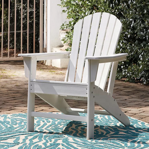 Outdoor Furniture White Garden Sun Lounge Silla Plastic Adirondack Chair,Classic White