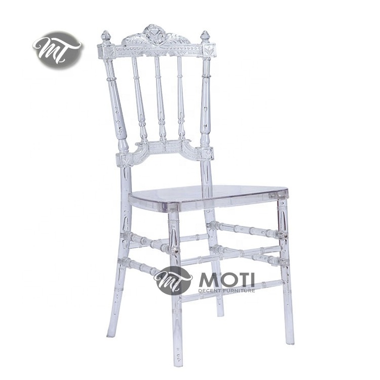 China wholesale clear wedding plastic PC cross back diamond transparent chiavari chair for party event rental