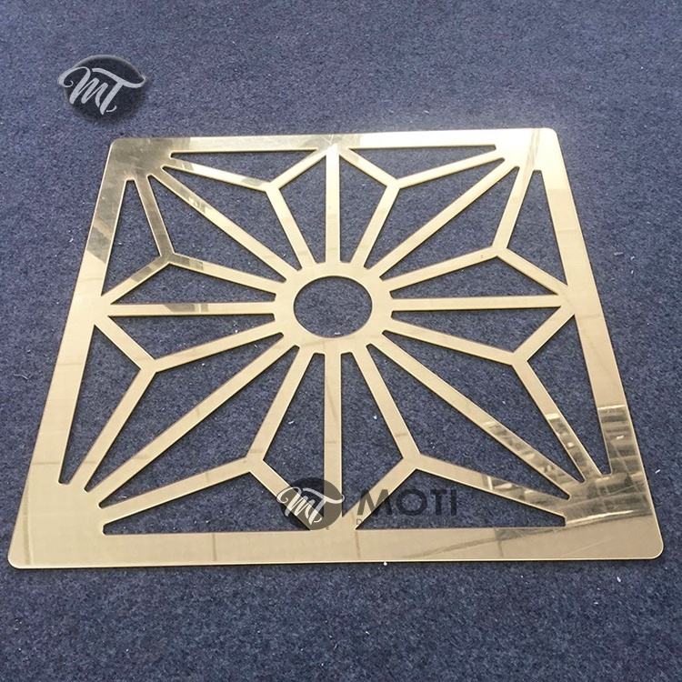 Luxury wedding dining table mat decorative centerpieces round gold acrylic placemat for event party