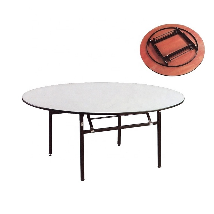 Hotel wedding folded round banquet table for banquet hall