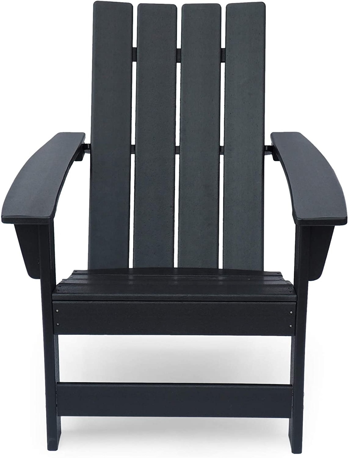 Outdoor Backyard Furniture Modern HDPE Plastic Resin Kunststof Adirondack Chair,Black