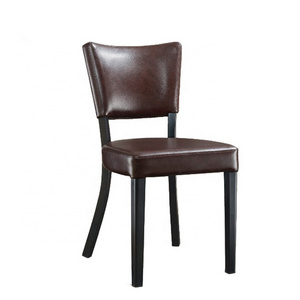 French black leather cafe restaurant chair bistro chair