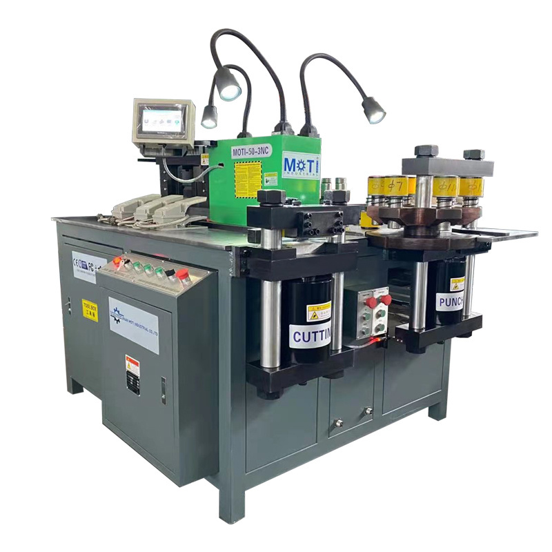 hydraulic automatic three functions busbar processing machine